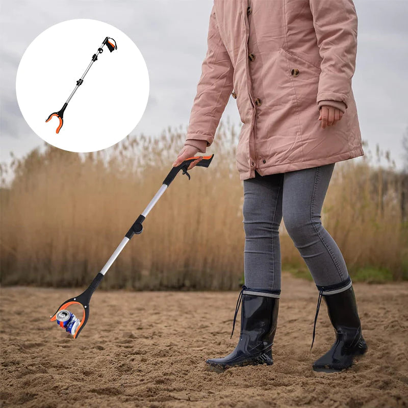 Bastón Agarrador plegable con clip giratorio 360° - ¡Alcánzalo todo sin esfuerzo!