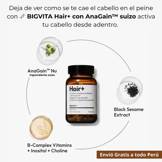 Hair+ Bigvita Suplemento para el crecimiento del cabello