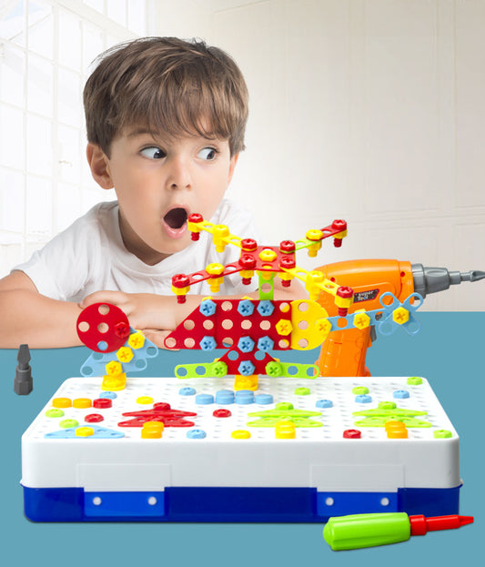 Mosaico Creativo™  Juego de taladro Montessori para niños (Kit de 237 Pcs)