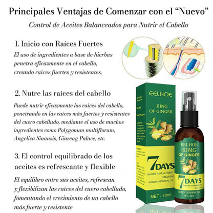 Spray natural de Ginseng para el crecimiento del cabello - Crecimiento en 7 días