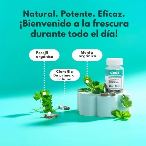 Deos™ Cápsulas -  Elimina malos olores de la cabeza a los pies