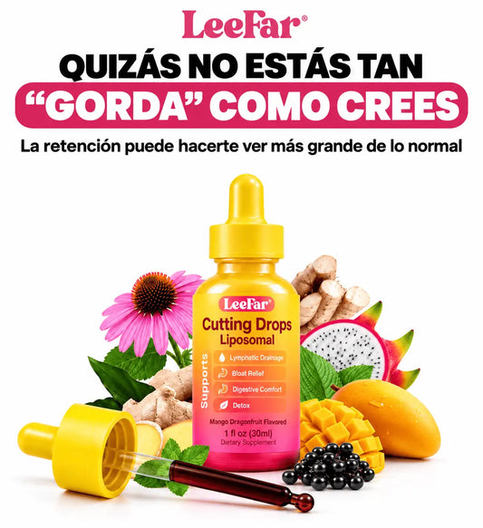 LeeFar® Cutting Drops 60 ml · Gotas Anti-hinchazón