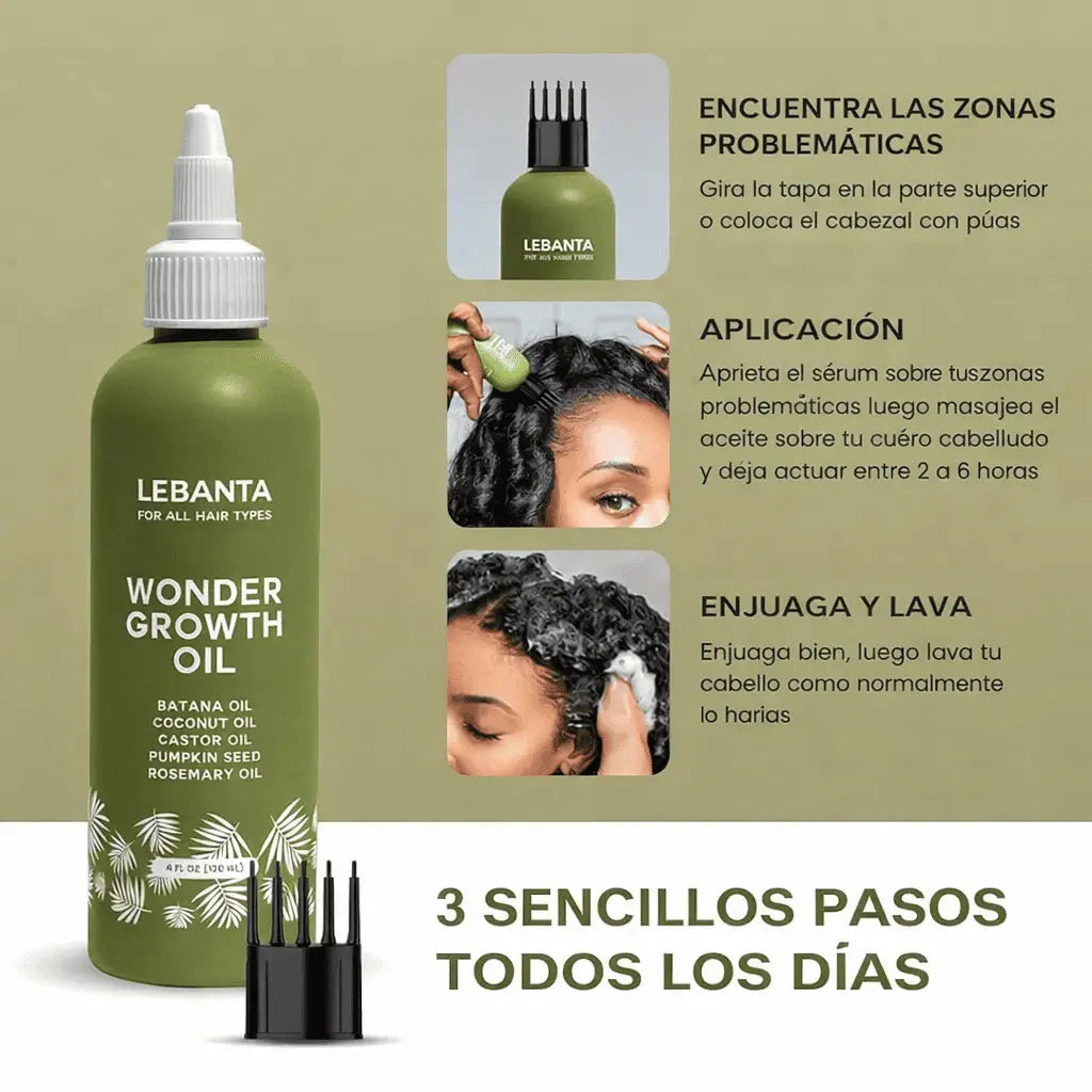Lebanta Batana® Aceite orgánico para el crecimiento del cabello