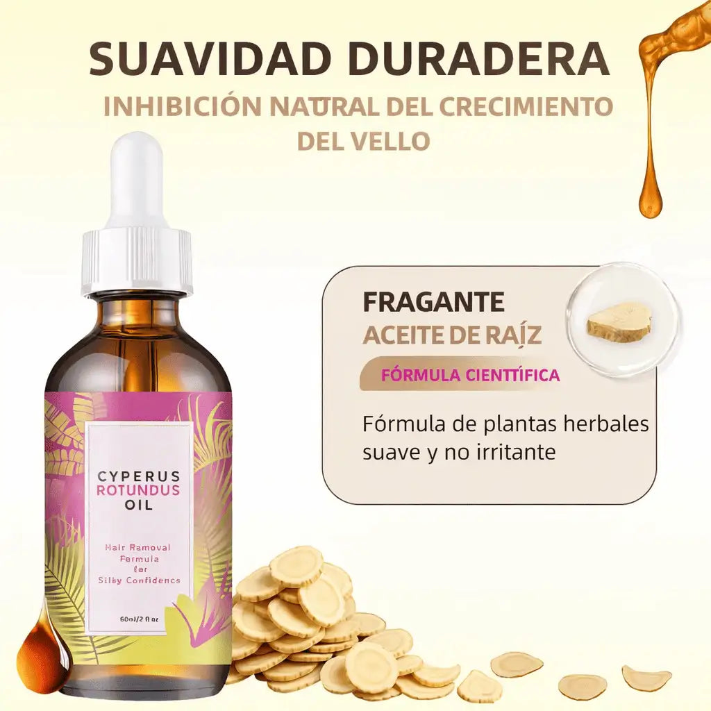 Caramela Cyperus® Serum natural  60 ml🌿 Reduce el crecimiento del vello corporal