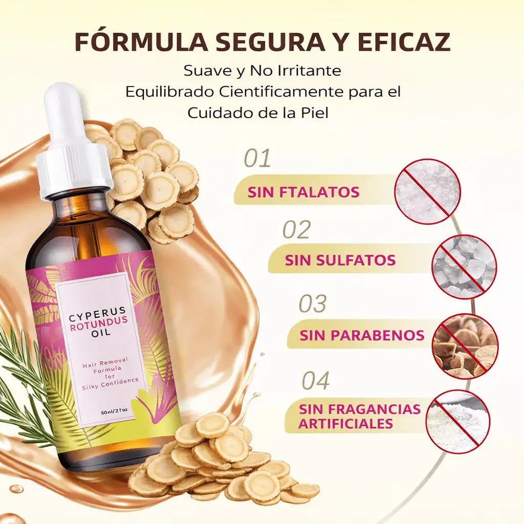 Caramela Cyperus® Serum natural  60 ml🌿 Reduce el crecimiento del vello corporal