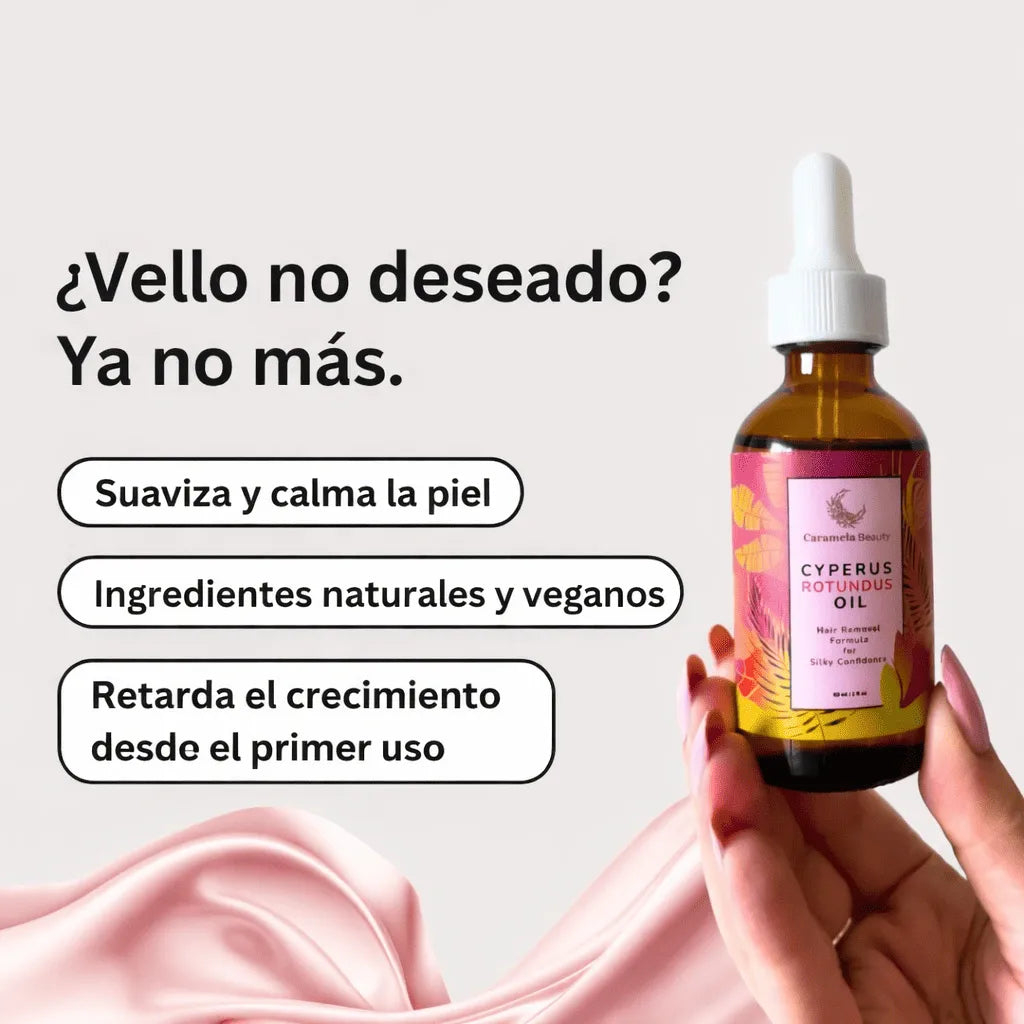 Caramela Cyperus® Serum natural  60 ml🌿 Reduce el crecimiento del vello corporal