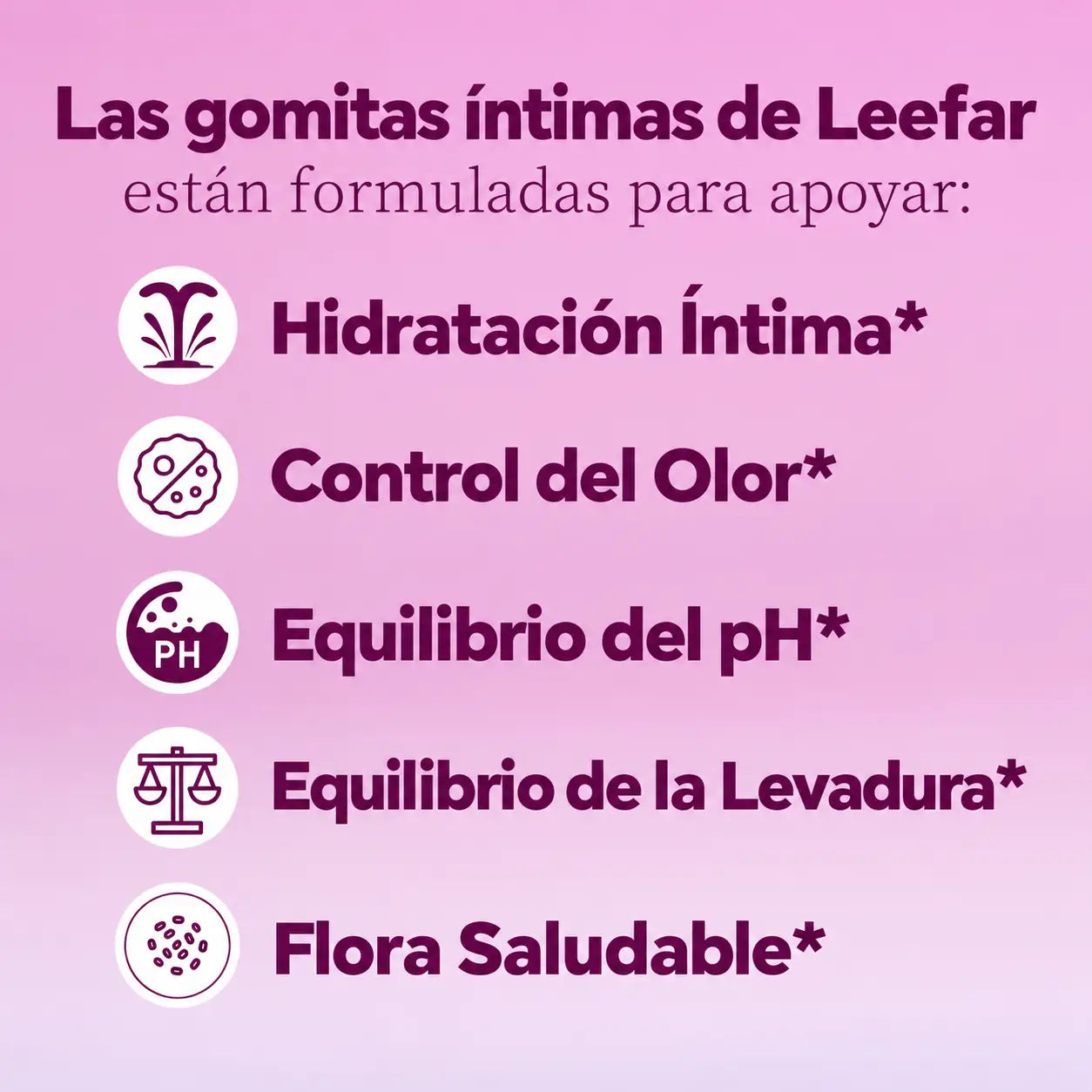 Probióticos vaginales Leefar® Gomitas de piña | Original importado