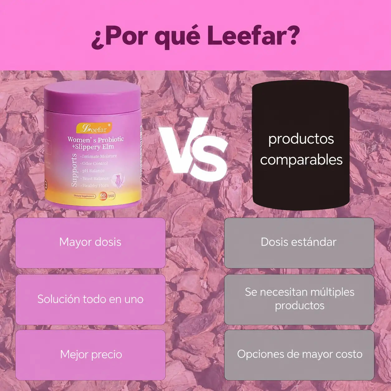 Probióticos vaginales Leefar® Gomitas de piña | Original importado
