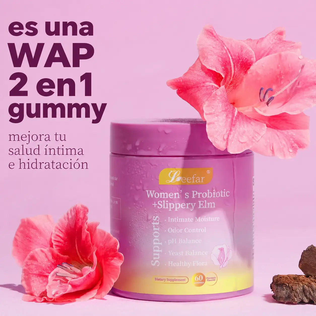 Probióticos vaginales Leefar® Gomitas de piña | Original importado