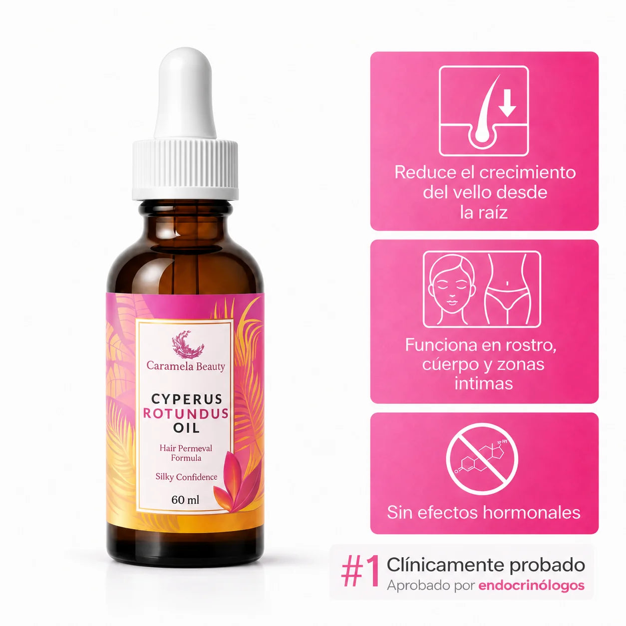 Cyperus Rotundus 60 ml® Aceite natural | Reduce el crecimiento del vello corporal TT