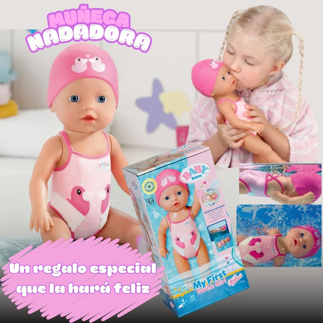 Muñeca Nadadora 👧 Swimming Doll® 💦 (Movimientos realistas sin baterías)