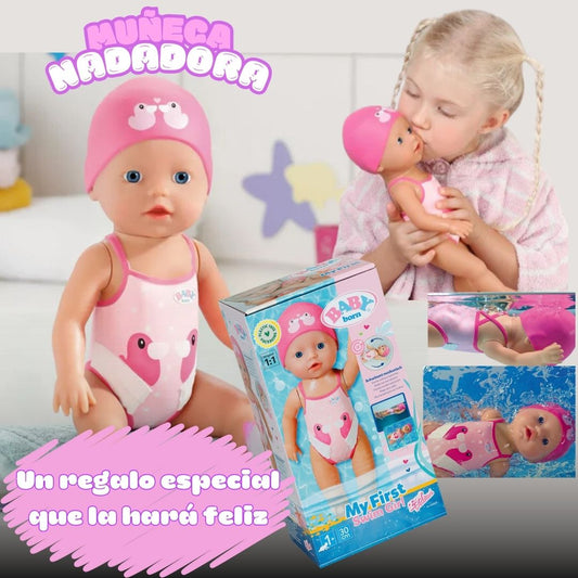 Muñeca Nadadora 👧 Swimming Doll® 💦 (Movimientos realistas sin baterías)