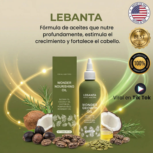 Lebanta Batana® Aceite orgánico para el crecimiento del cabello