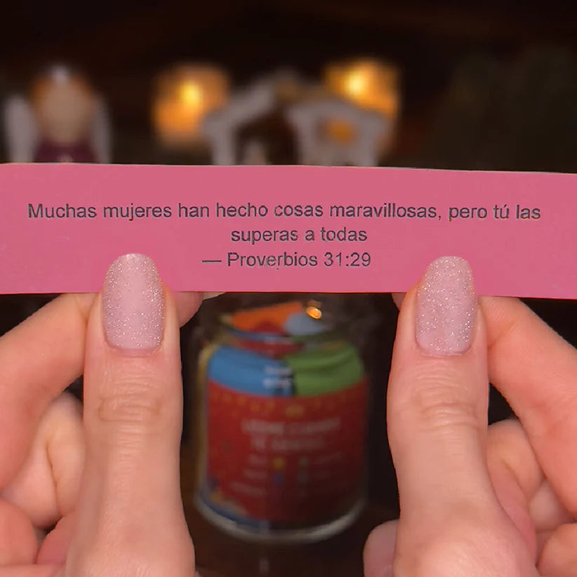 Frasco sagrado con versículos bíblicos para ayuda emocional 🙏🏻