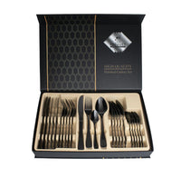 Juego de Cubiertos Premium Royal Golden® - Set de 24 piezas🍴